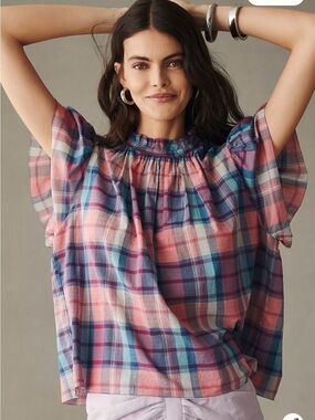 Birds of Paradis by Trovata Carla Linen Blouse size S
